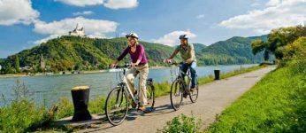 Dank Rheintalradweg, Rheinsteig und RheinBurgenWeg wird die BUGA 2031 auch mit dem Rad oder zu Fuß gut zu erreichen sein. (Foto © Rheinland-Pfalz Tourismus GmbH/Dominik Ketz)