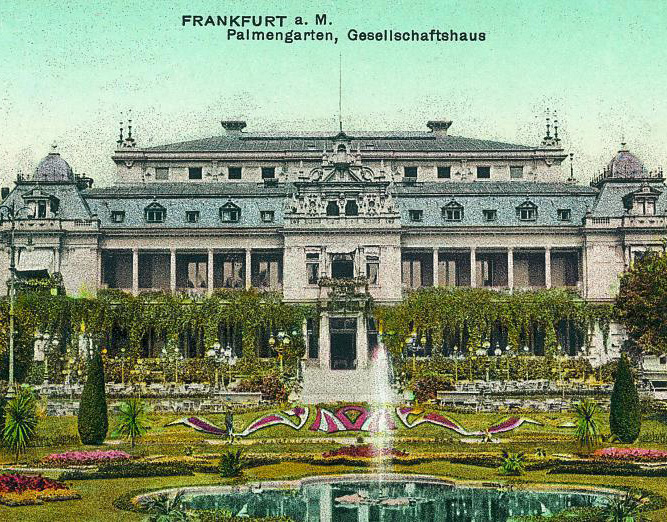 Das alte Gesellschaftshaus im Palmengarten Frankfurt Außenanlagen: Franz Heinrich Siesmayer um 1871